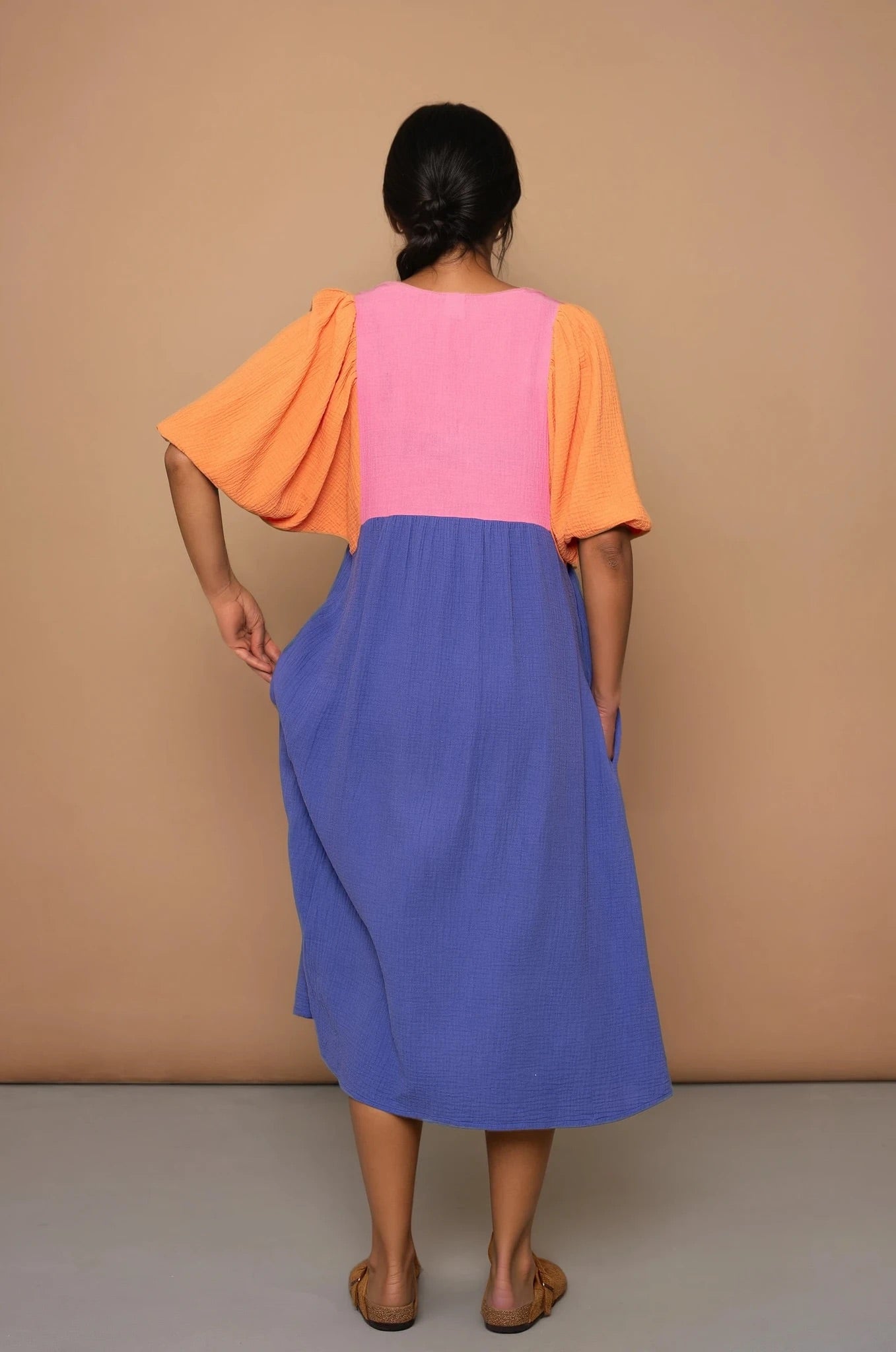YYULI – Maxi-Kleid Colour Blocking