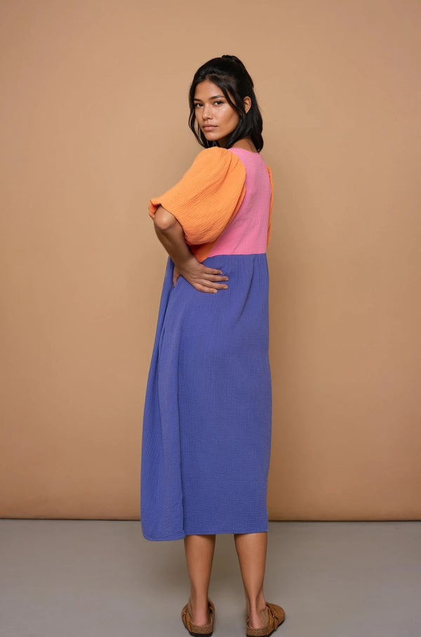 YYULI – Maxi-Kleid Colour Blocking