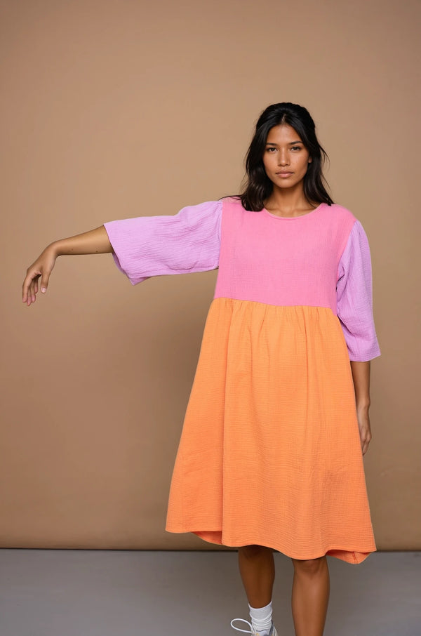 YYULI – Midi-Kleid Colour Blocking