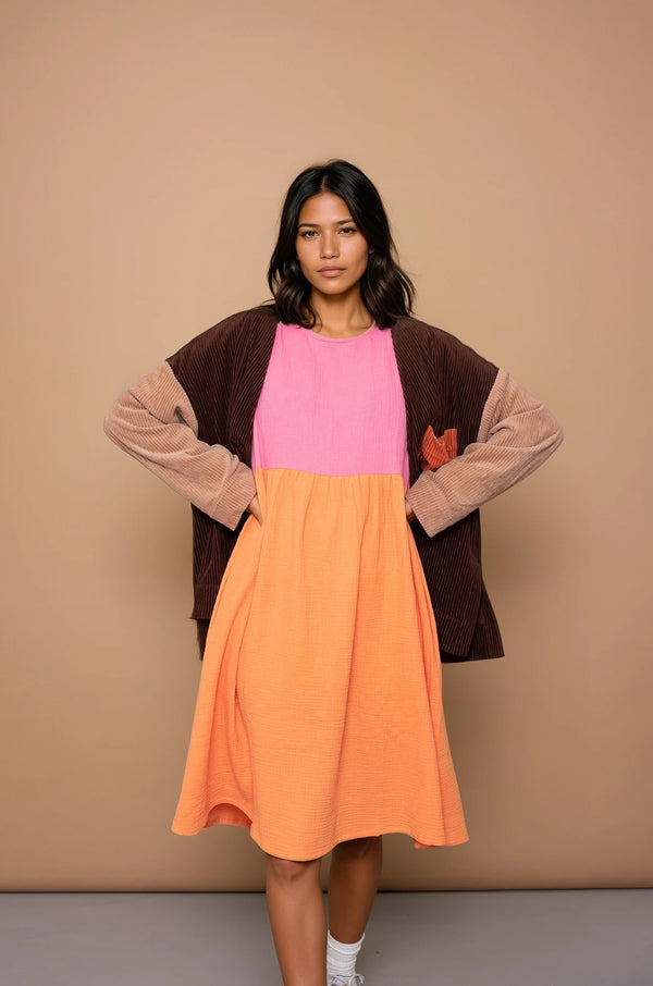 YYULI – Midi-Kleid Colour Blocking