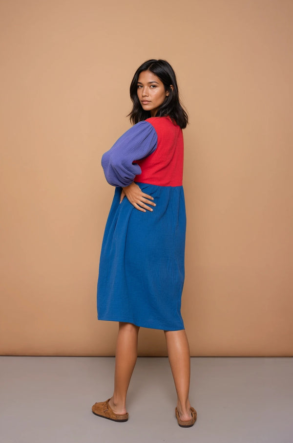 YYULI – Midi-Kleid Colour Blocking