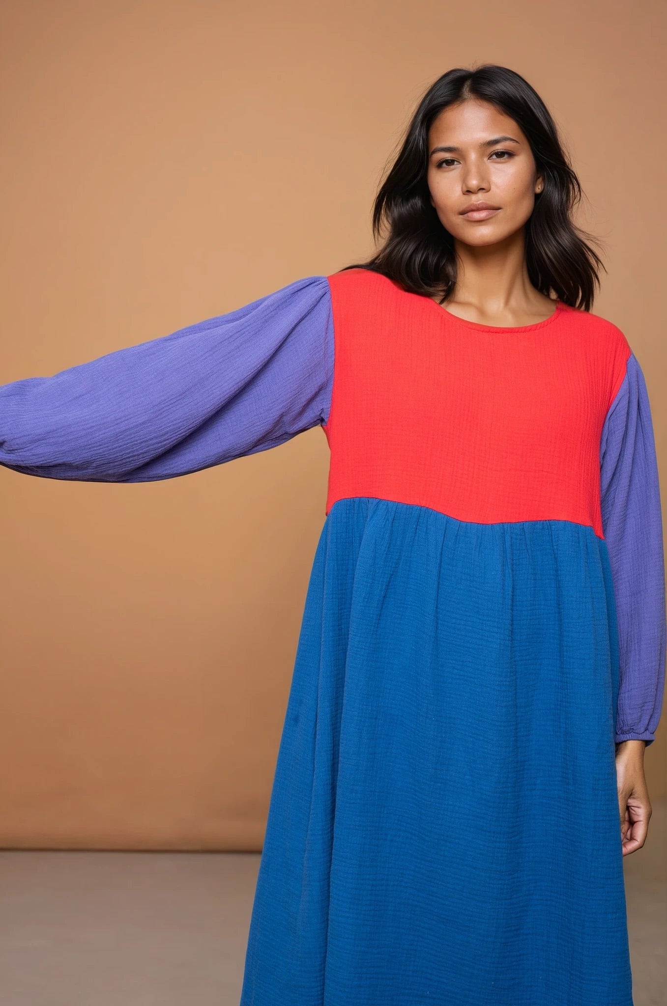 YYULI – Midi-Kleid Colour Blocking