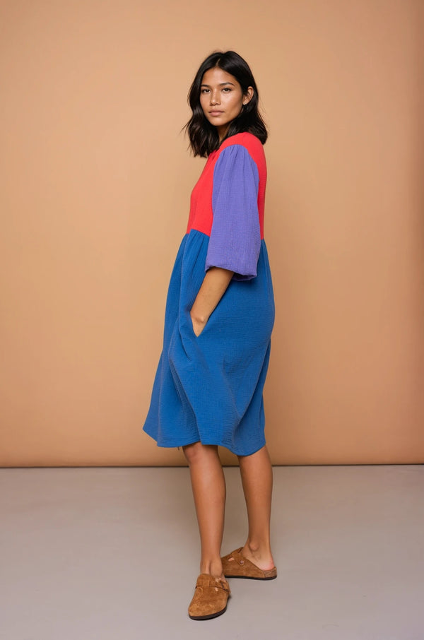 YYULI – Midi-Kleid Colour Blocking