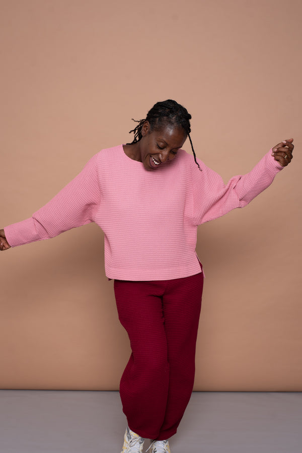 YYULI – Oversized Sweatshirt Light Pink