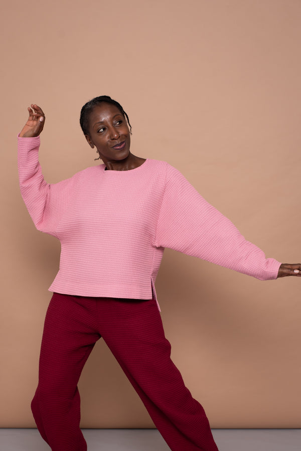 YYULI – Oversized Sweatshirt Light Pink