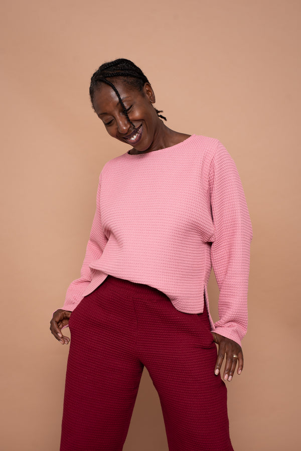 YYULI – Oversized Sweatshirt Light Pink