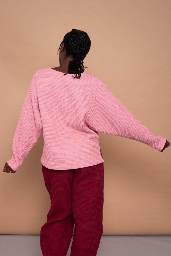 YYULI – Oversized Sweatshirt Light Pink