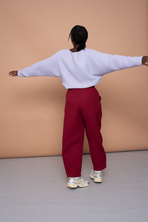 YYULI – Barrel Pant Bordeaux