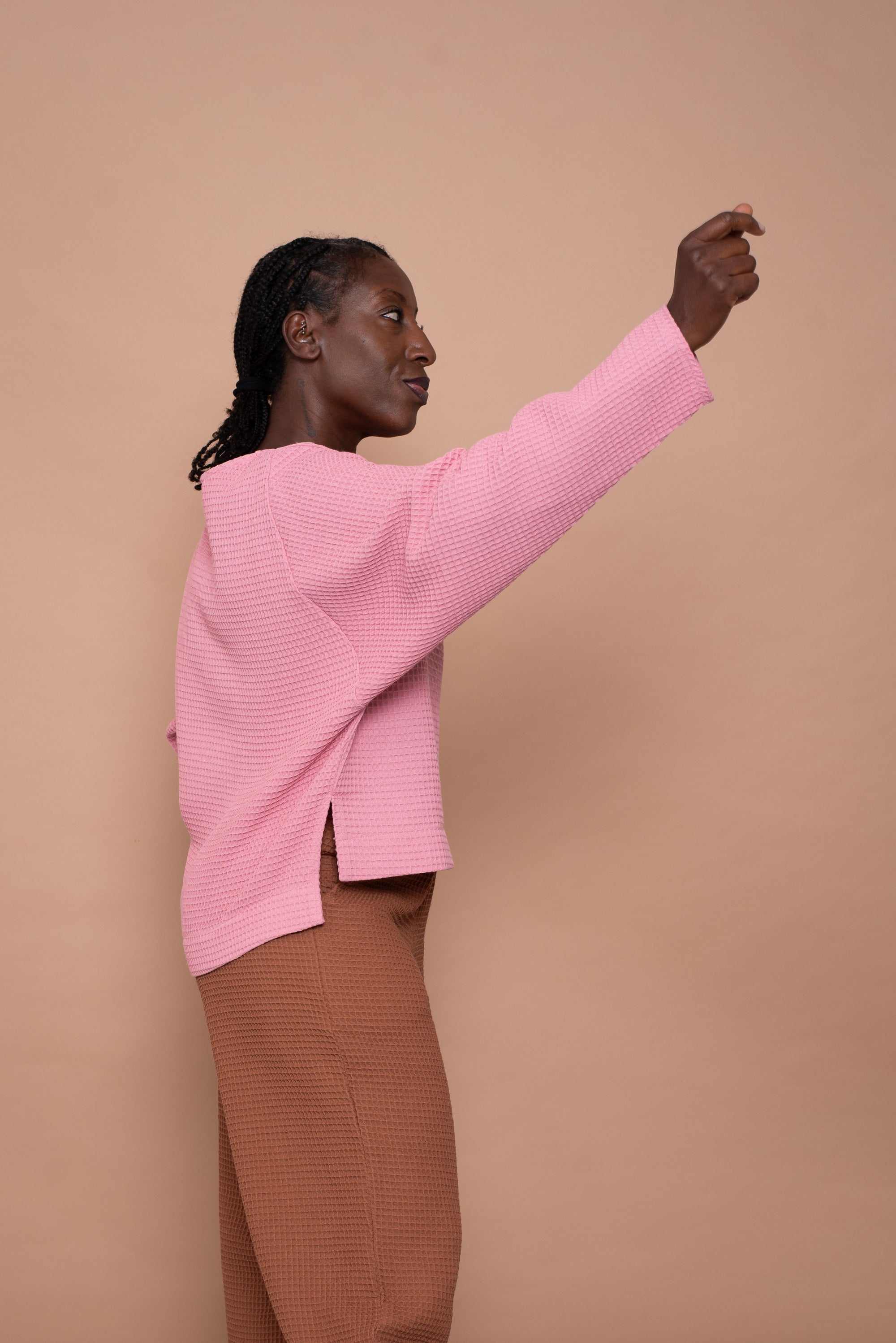 YYULI – Oversized Sweatshirt Light Pink