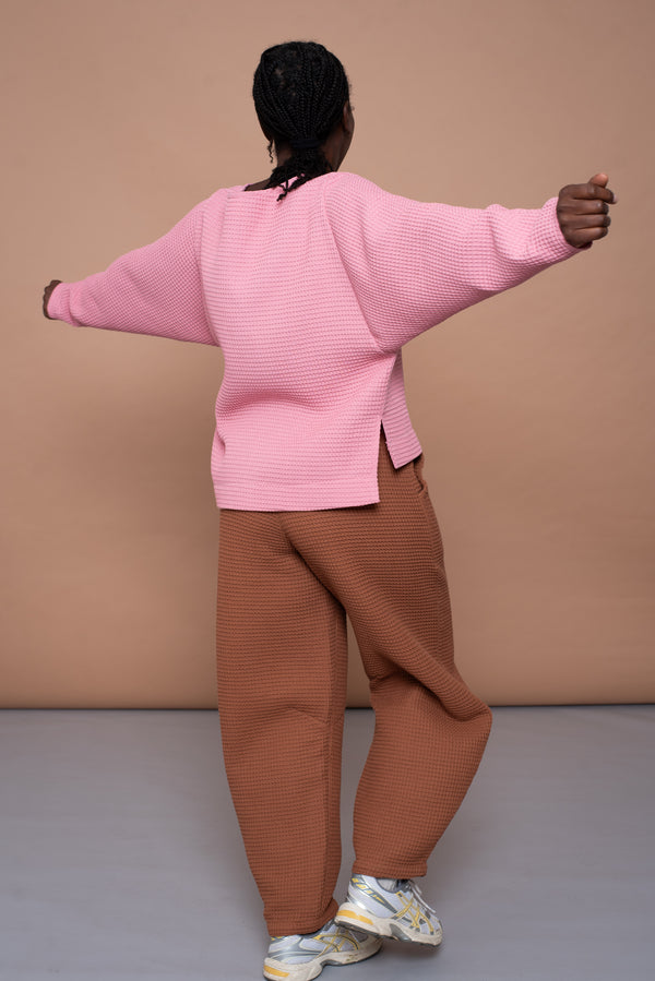 YYULI – Oversized Sweatshirt Light Pink