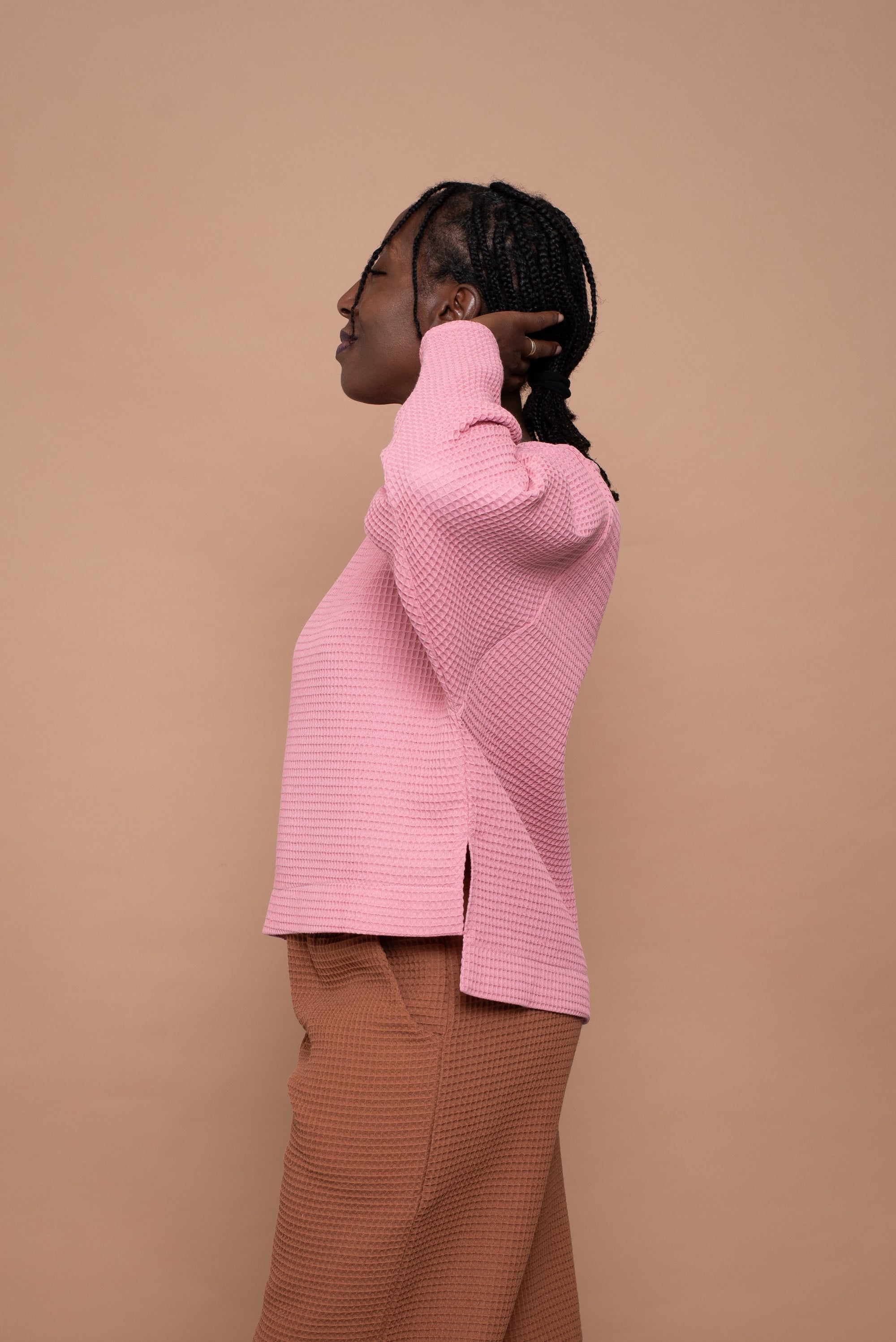 YYULI – Oversized Sweatshirt Light Pink