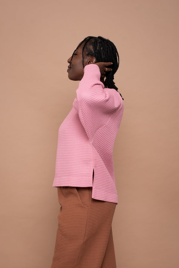 YYULI – Oversized Sweatshirt Light Pink