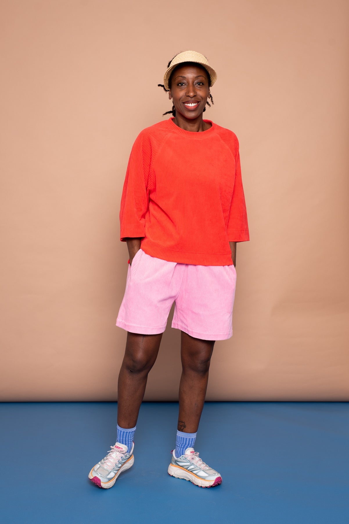 YYULI – Oversized Shorts aus Cord-Nicky