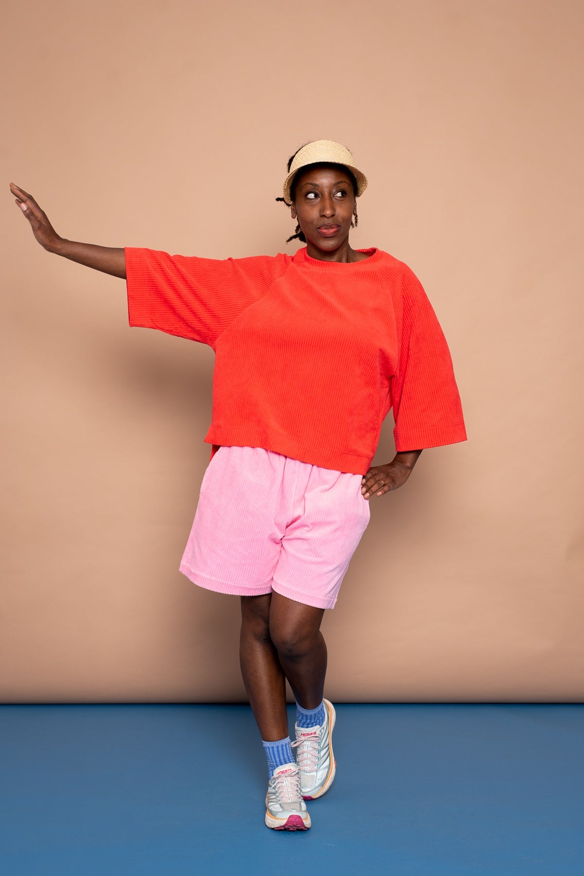 YYULI – Oversized Shorts aus Cord-Nicky