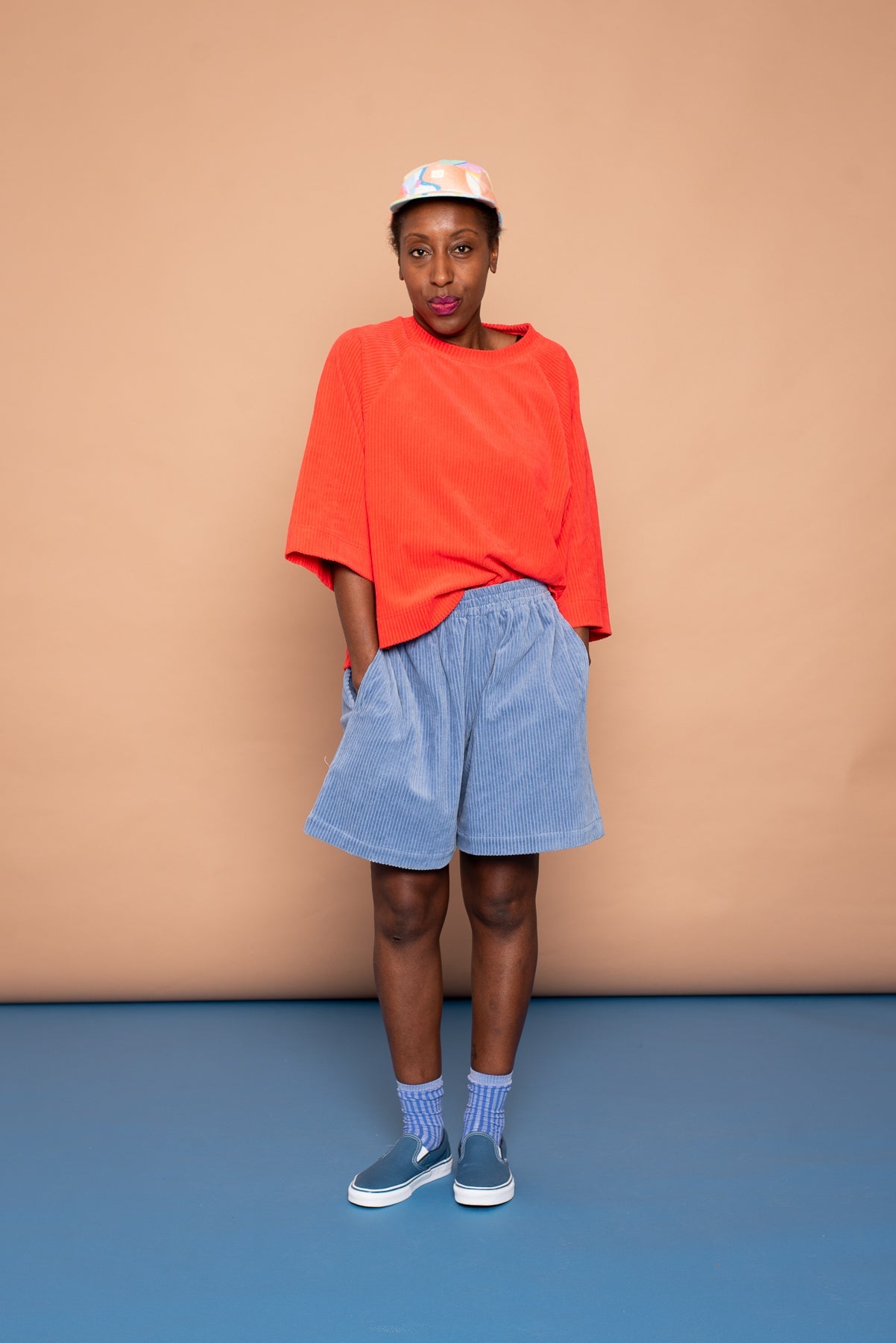 YYULI – Oversized Shorts aus Cord-Nicky