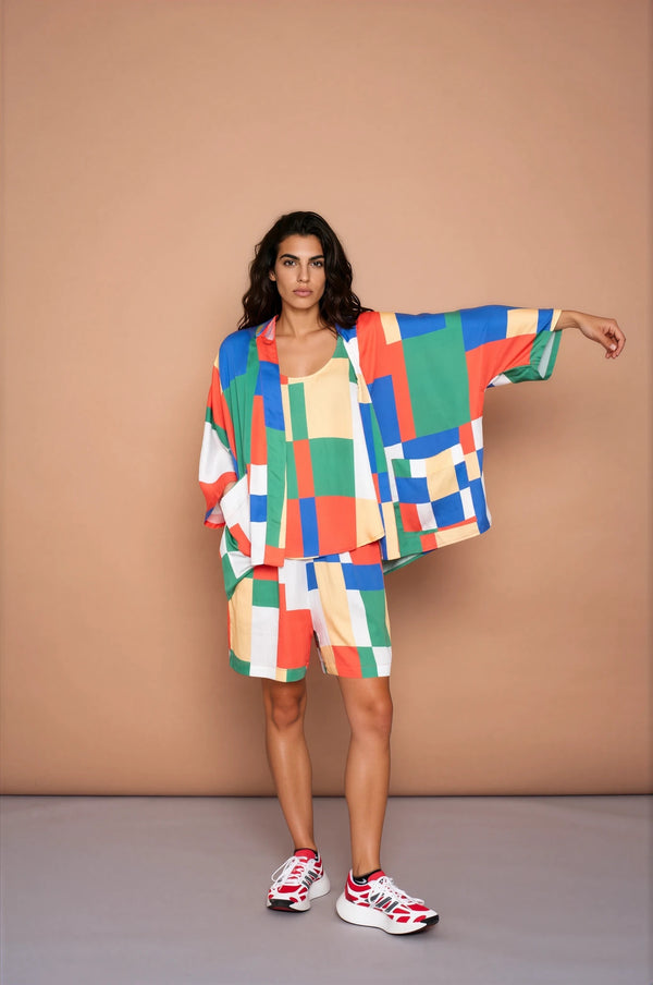 YYULI – Kimono Jacke ‚Blockchain‘