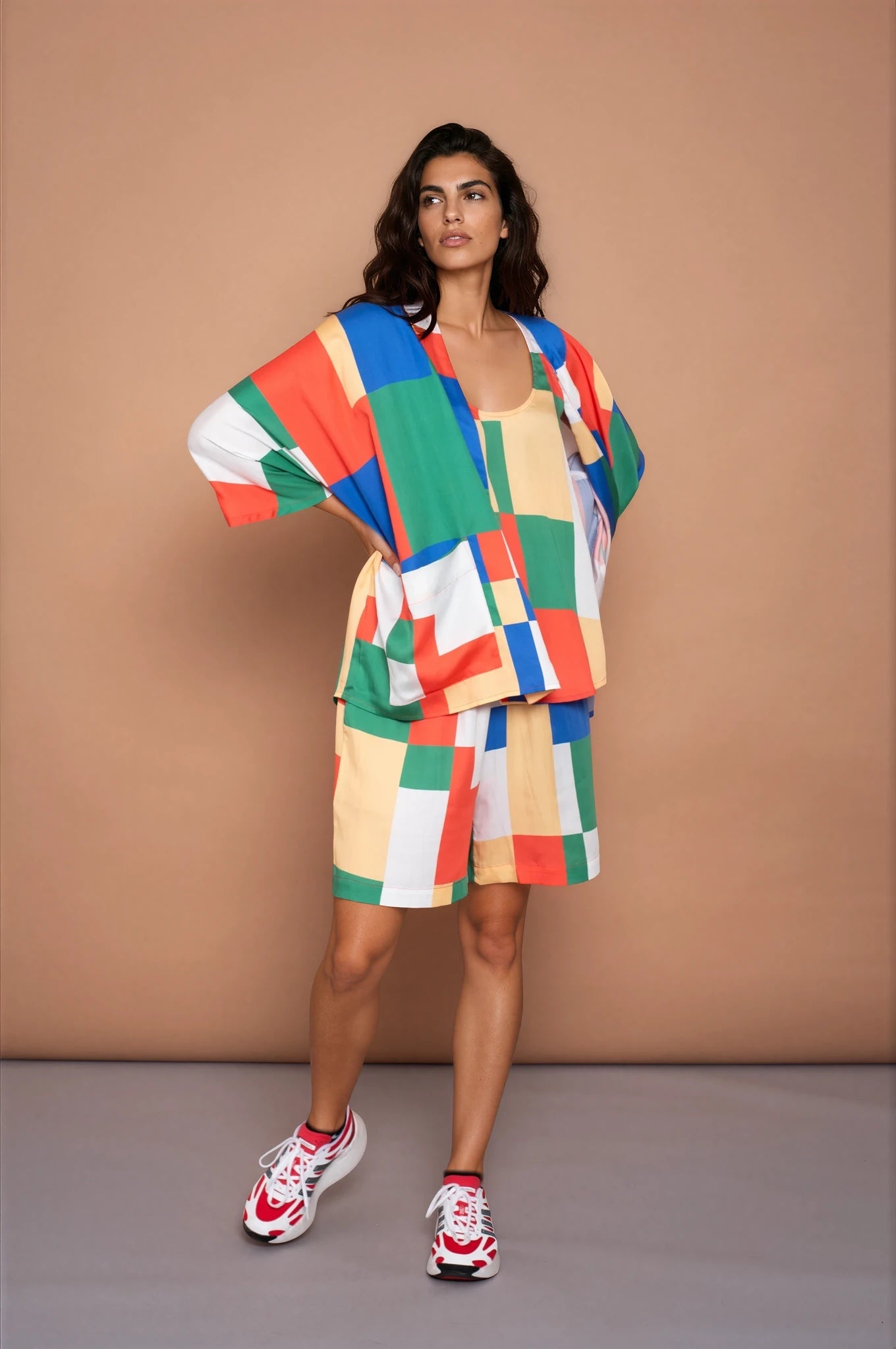 YYULI – Kimono Jacke ‚Blockchain‘