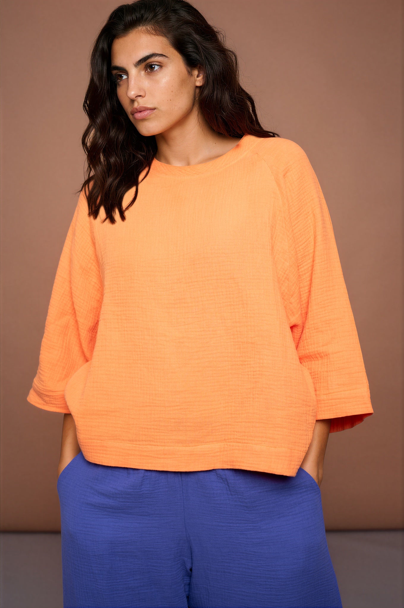 YYULI – Oversized Shirt Orange