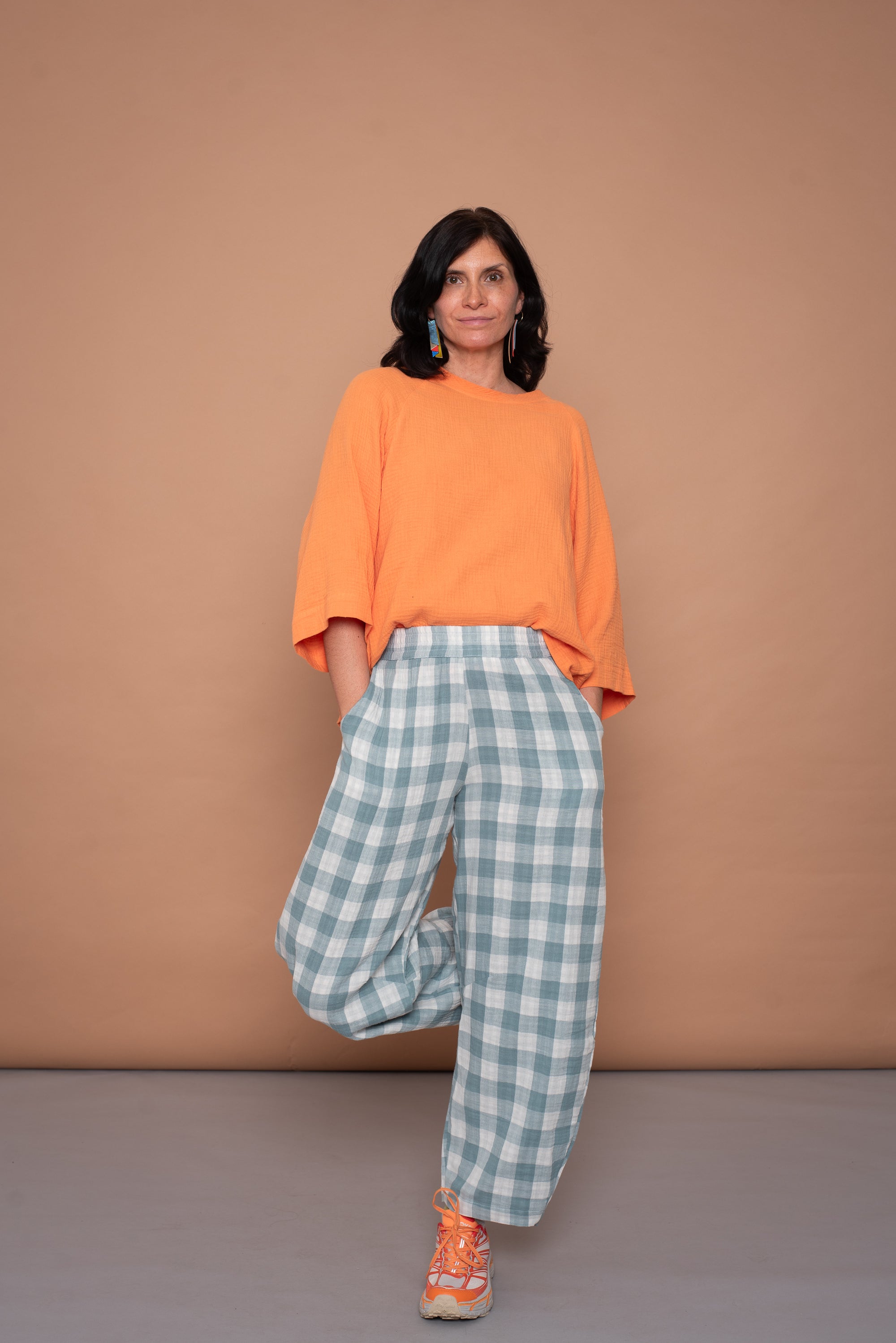 YULLI –  Barrel Pant Vichy Pattern
