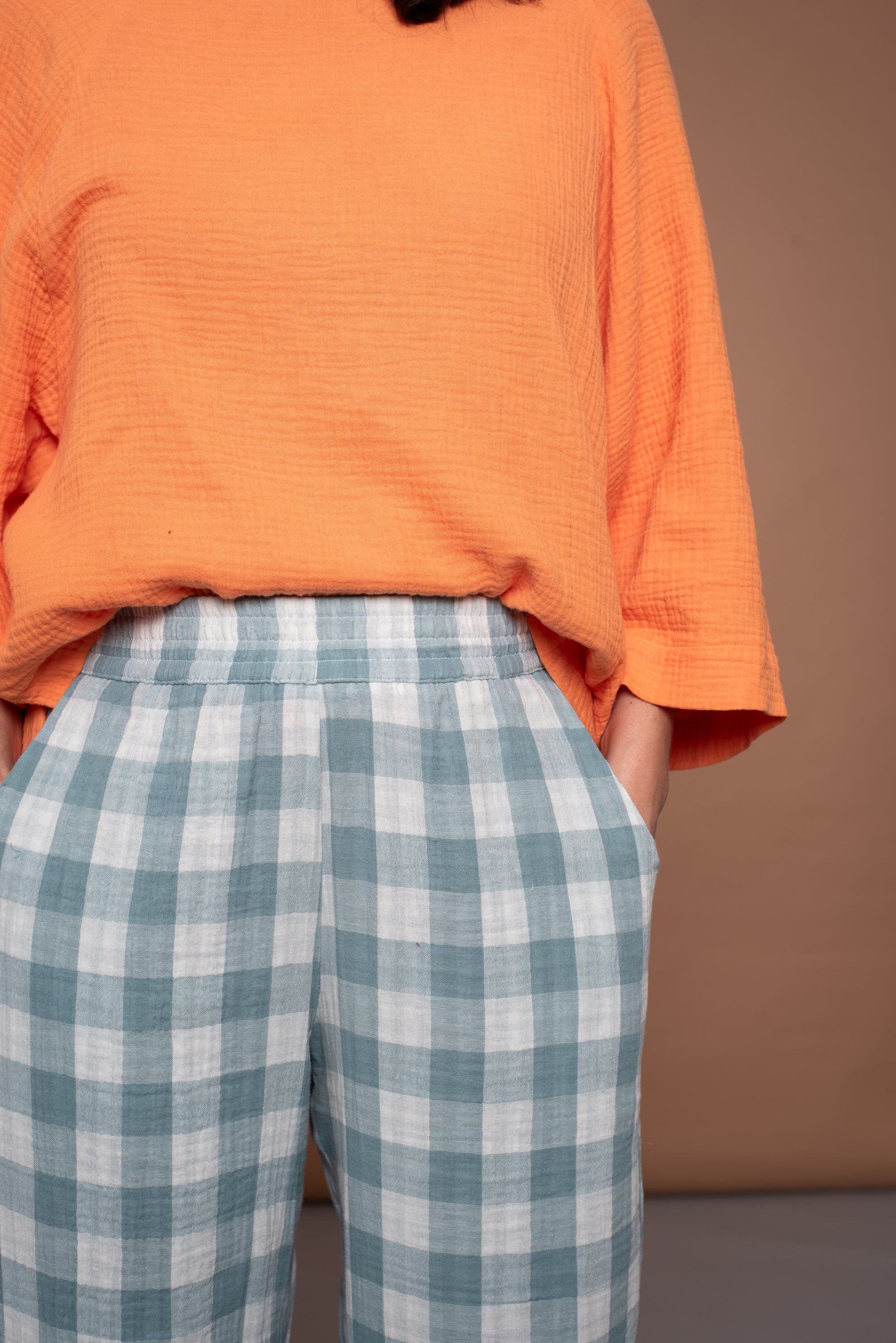 YULLI –  Barrel Pant Vichy Pattern