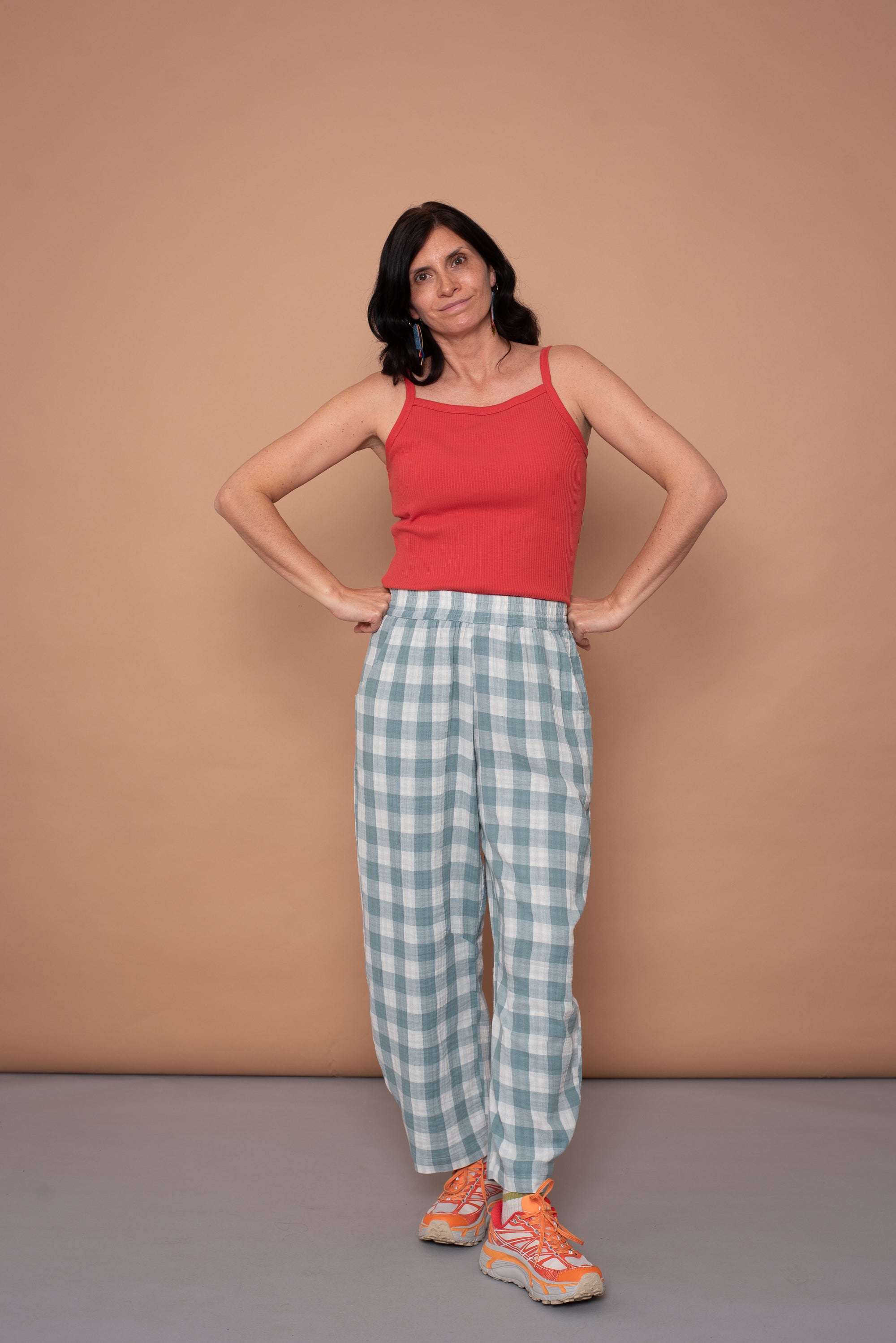 YULLI –  Barrel Pant Vichy Pattern