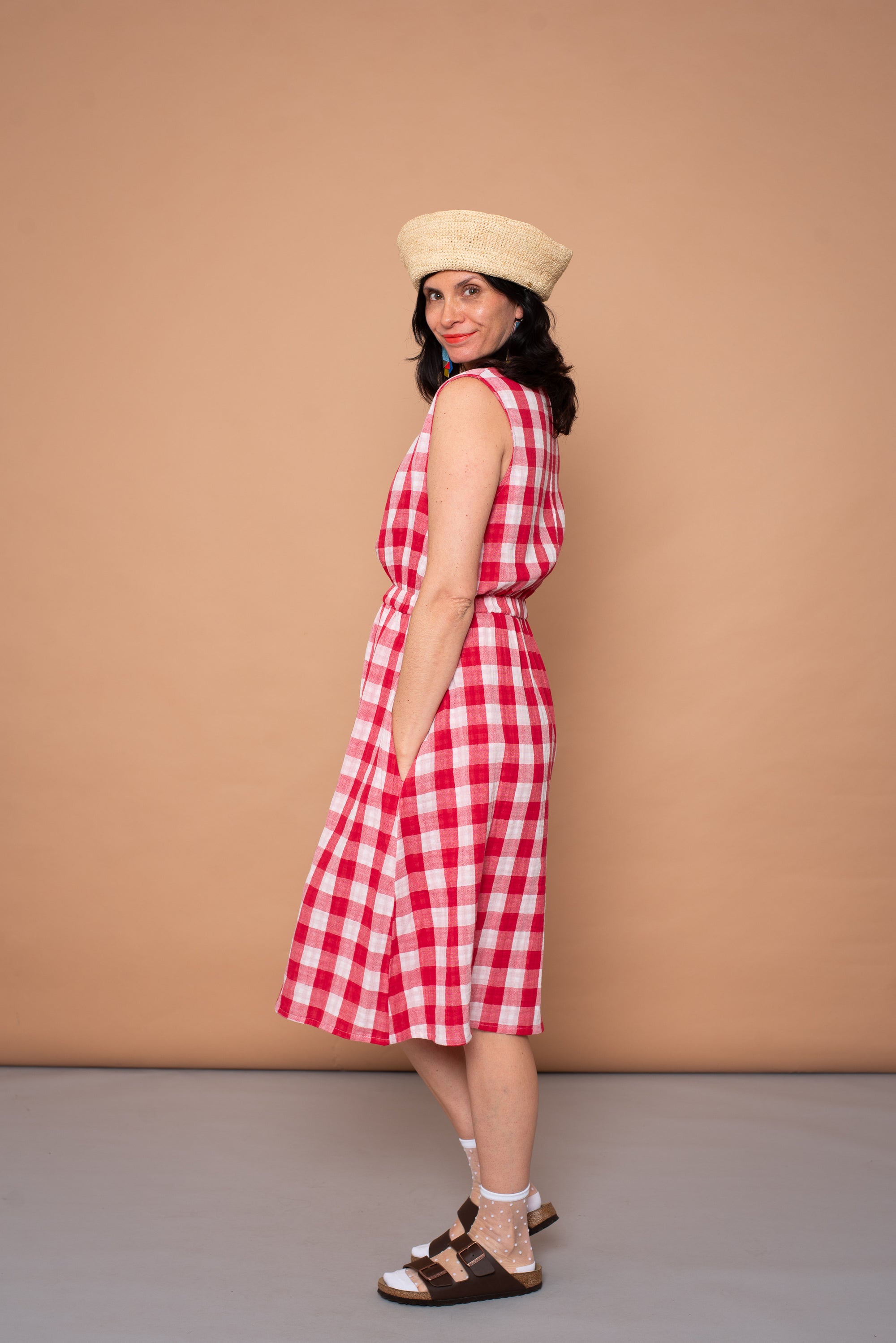YYULI – Midi-Kleid Vichy Pattern