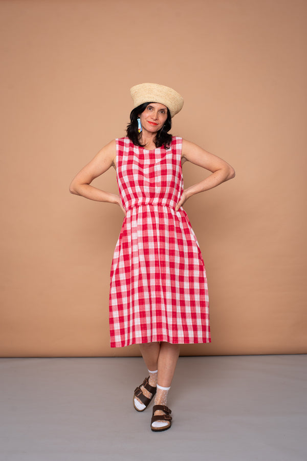 YYULI – Midi-Kleid Vichy Pattern