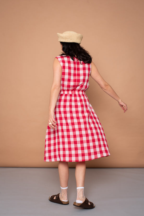 YYULI – Midi-Kleid Vichy Pattern