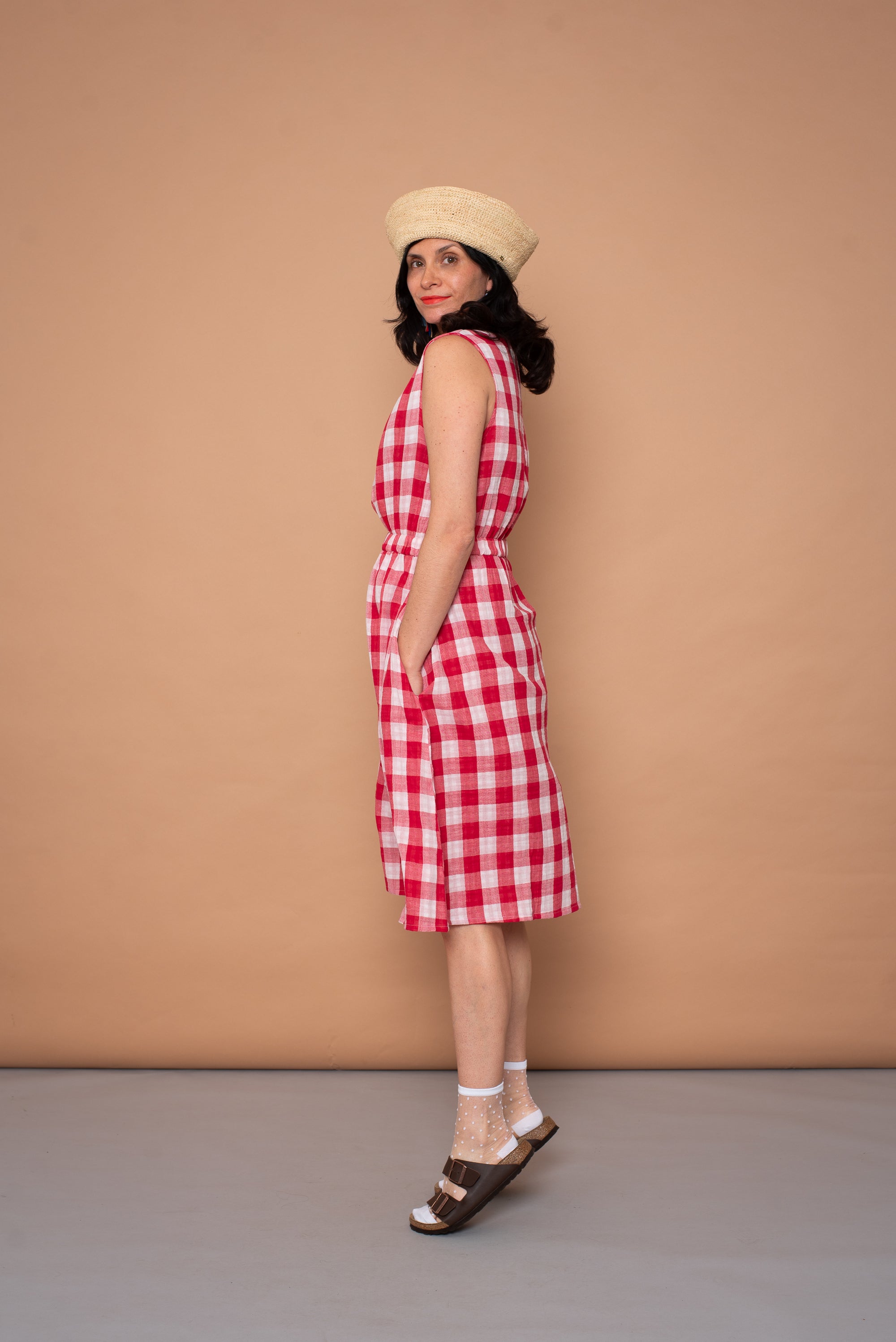 YYULI – Midi-Kleid Vichy Pattern