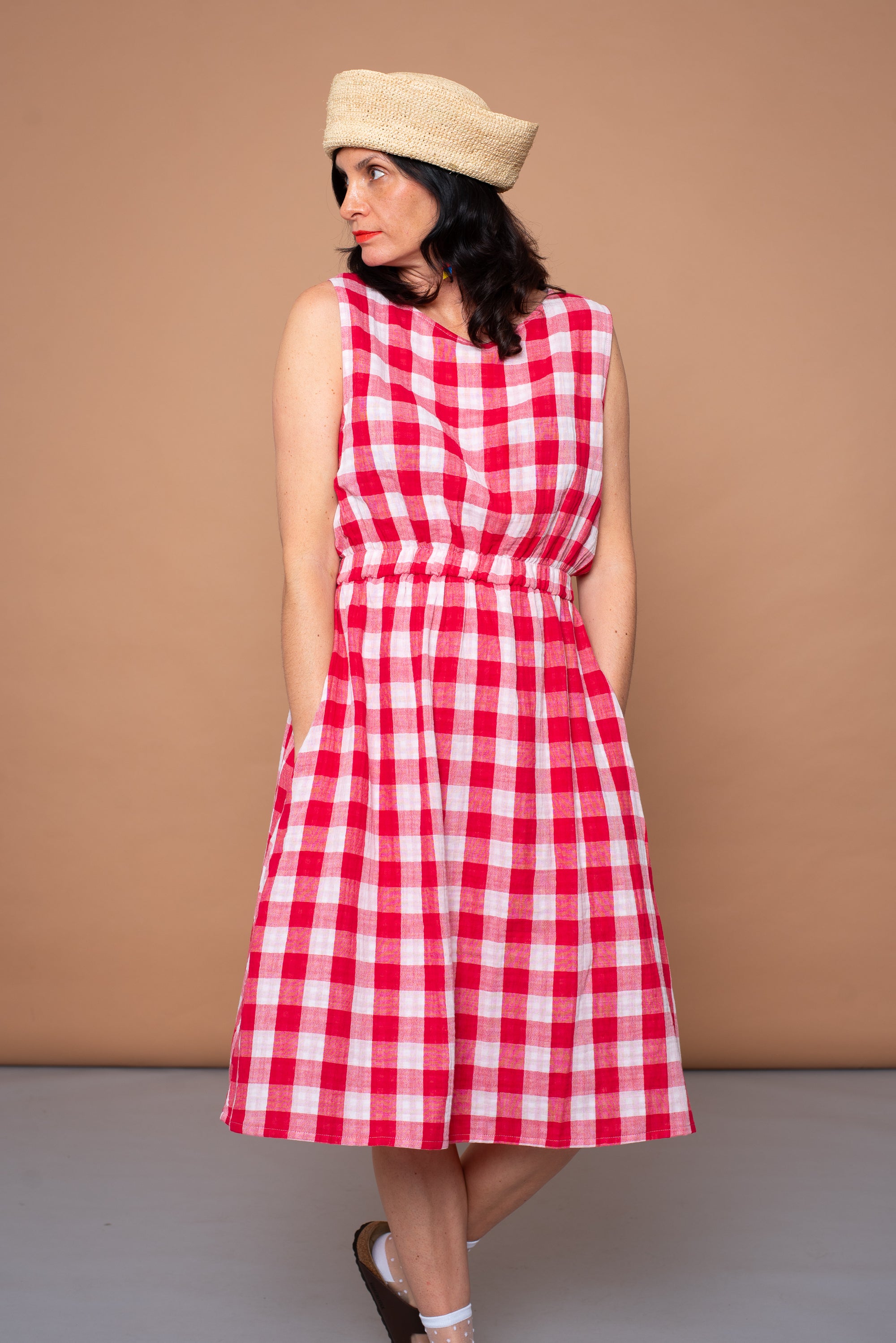 YYULI – Midi-Kleid Vichy Pattern