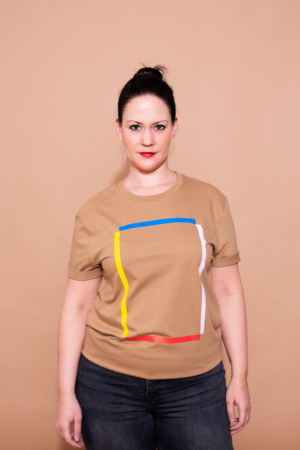 YYULI – T-Shirt mit mehrfarbigem Aufdruck